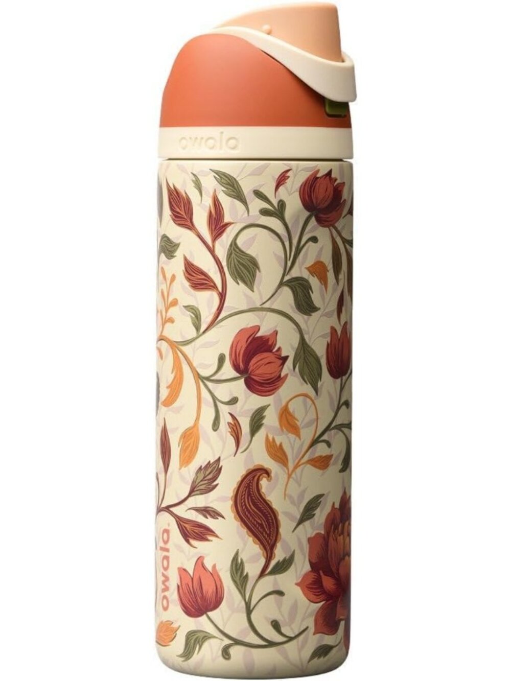 Stylish 24 oz Stainless Steel Water Bottle - FreeSip, Woodland Boho Design